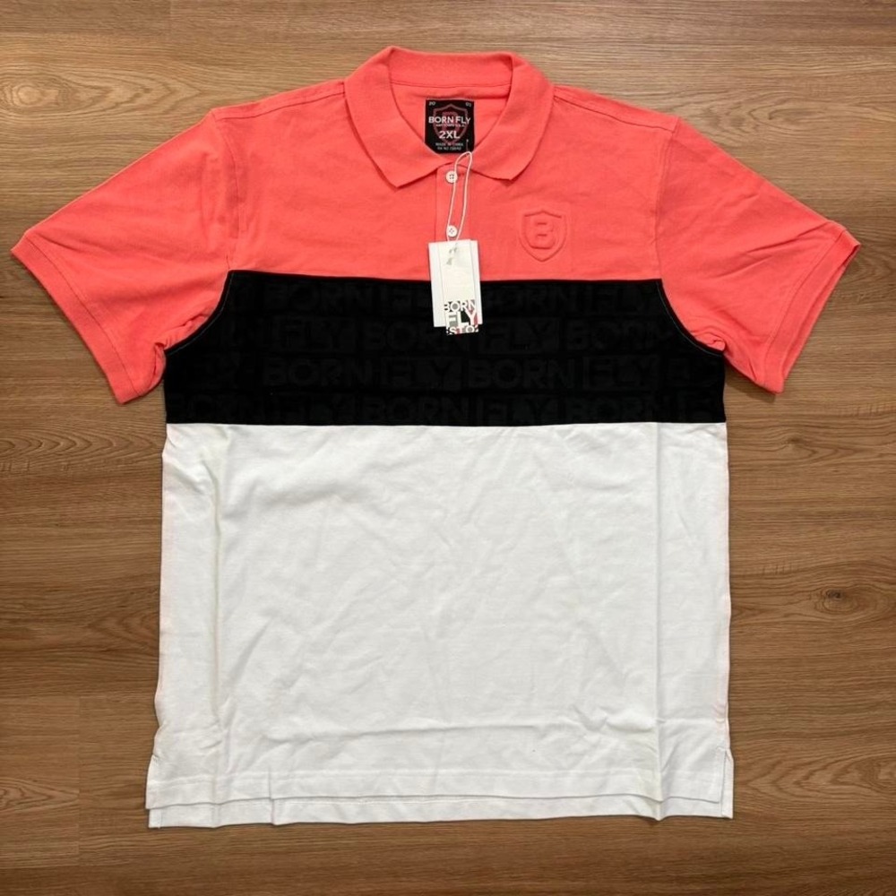 Born Fly Blocked Polo Shirt – Size 2XL